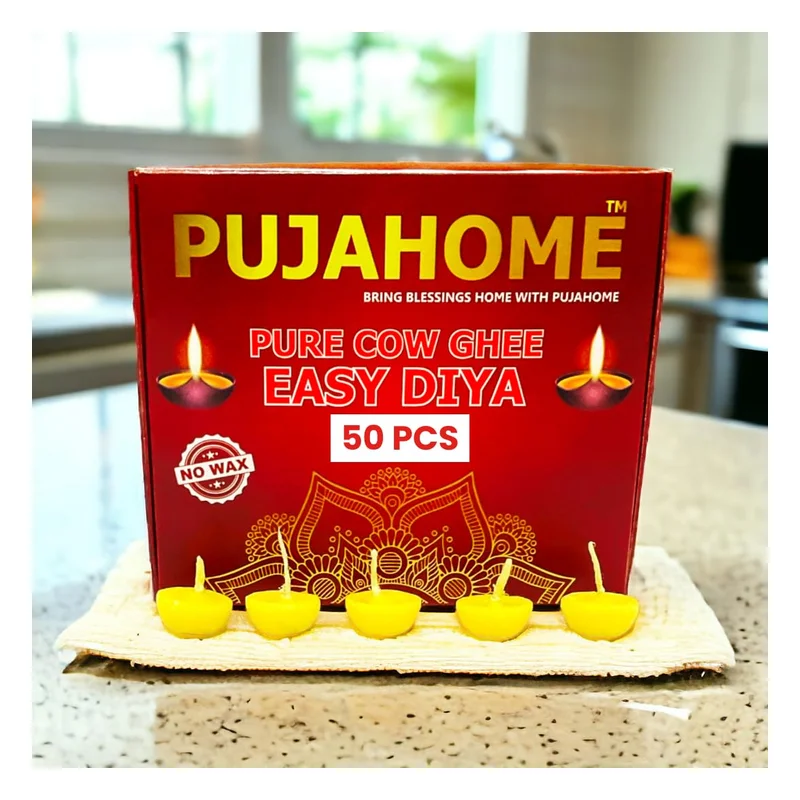 Pujahome Pure Cow Ghee Diya Wicks