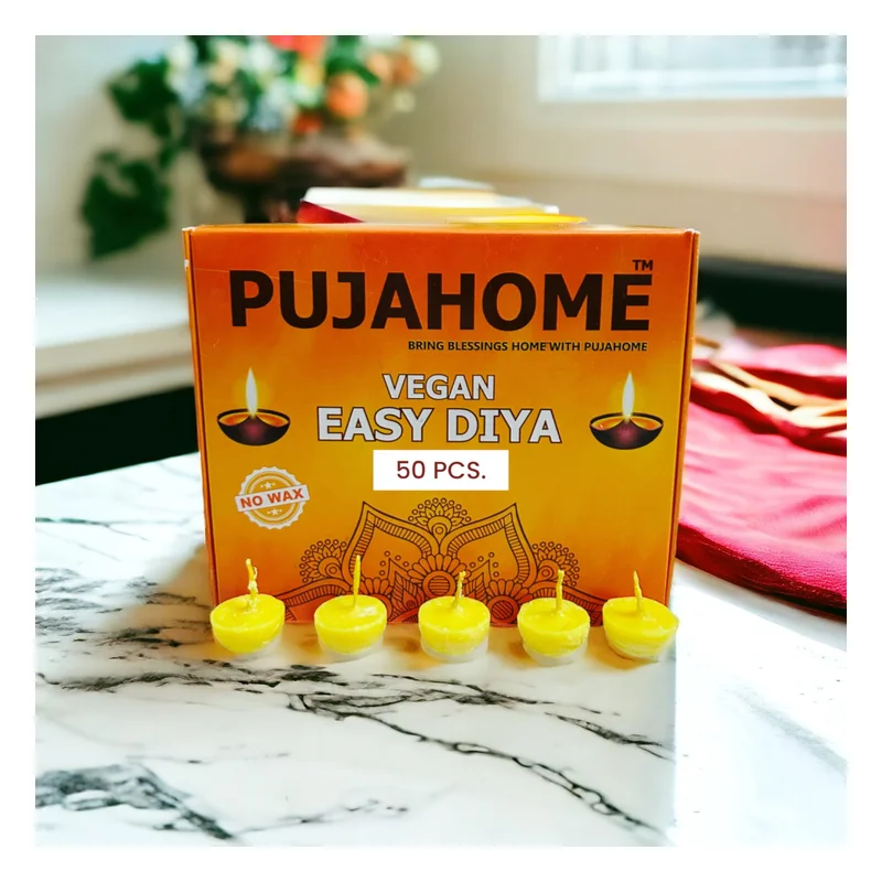 Pujahome Vegan Diya Wicks - White