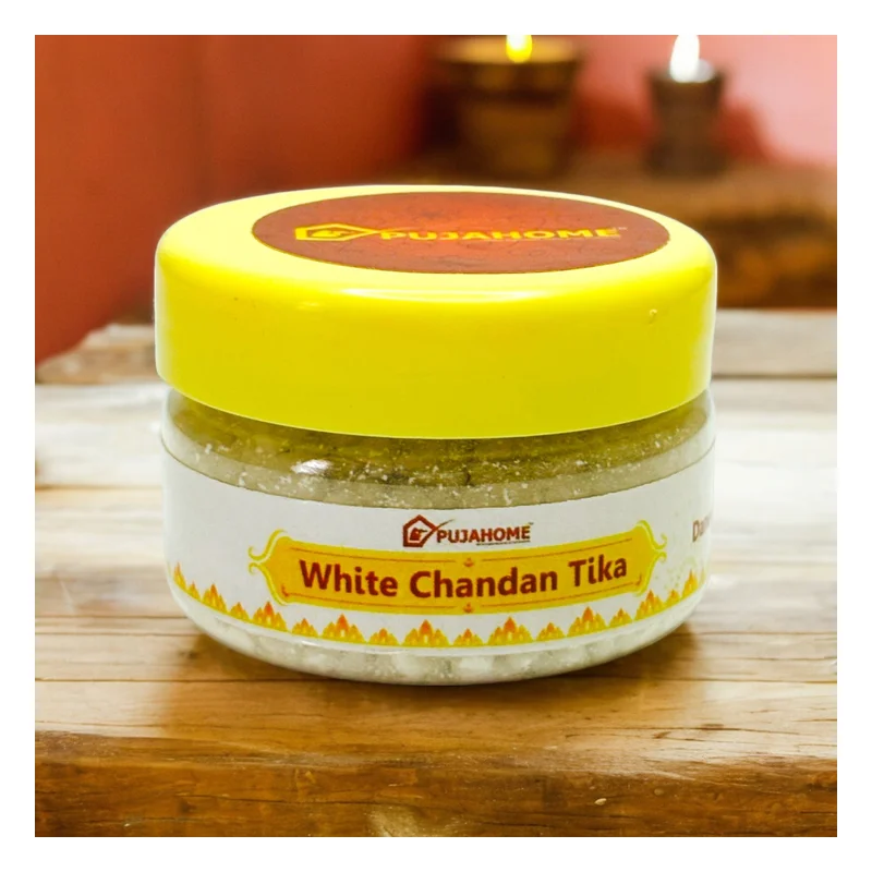 Pujahome White Chandan Tika Danedar