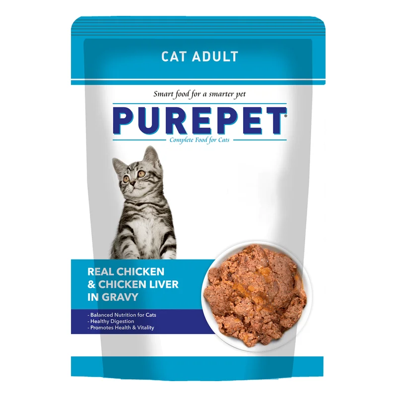 Purepet Real Chicken & Liver in Gravy Wet Cat Food