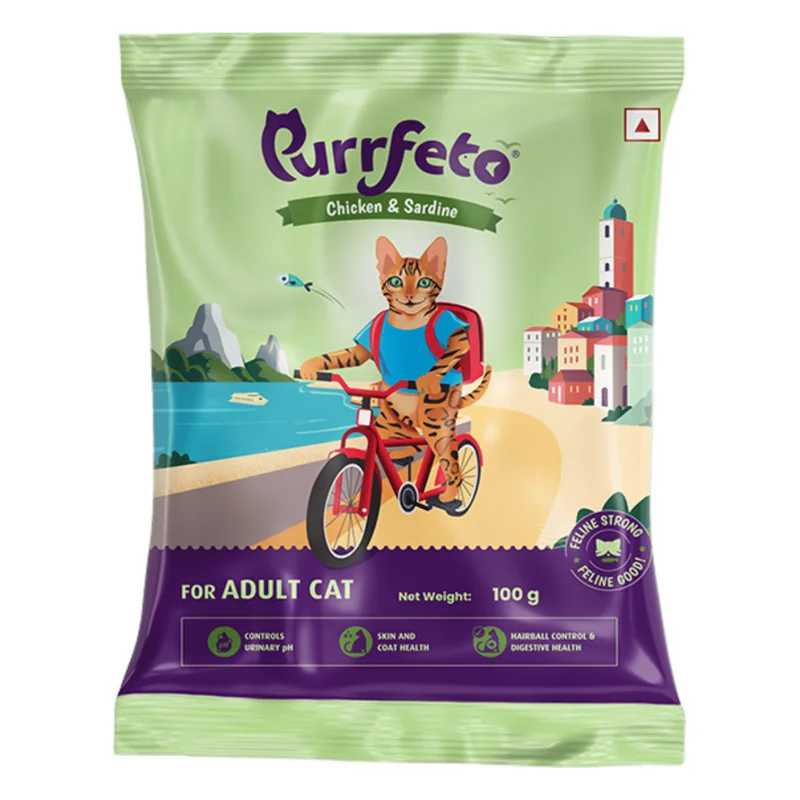 Purrfeto Adult Dry Cat Food - Chicken & Sardine