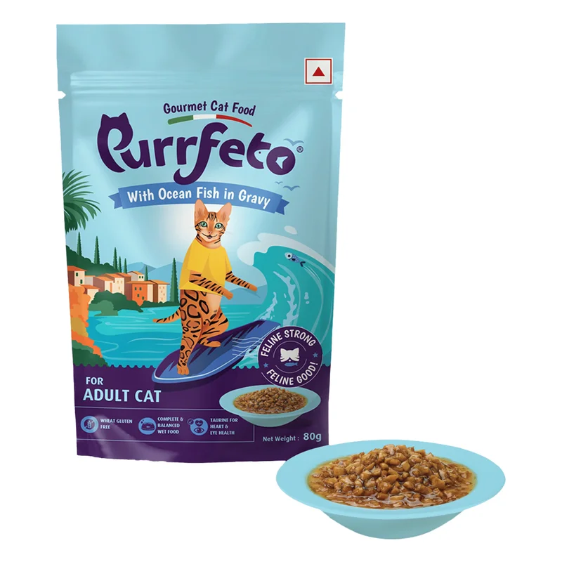 Purrfeto Adult Wet Cat Food - Ocean Fish in Gravy