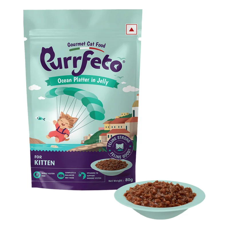 Purrfeto Kitten Wet Cat Food - Ocean Platter in Jelly