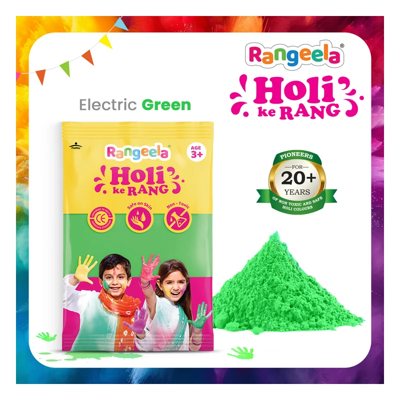 Rangeela Holi Ke Rang - Electric Green Gulal