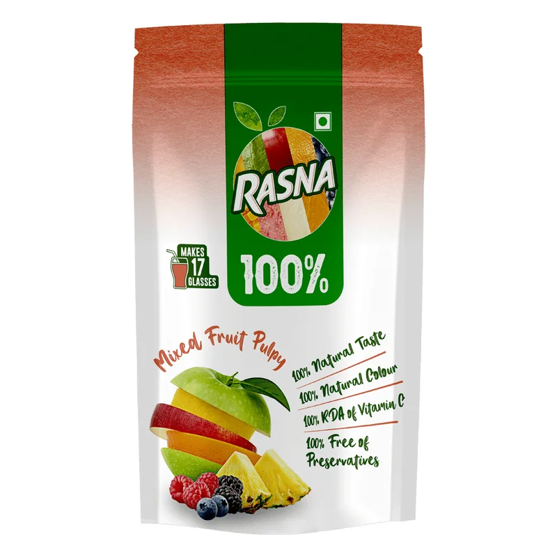Rasna 100% Pulpy Drink Mix - Mixed Fruit