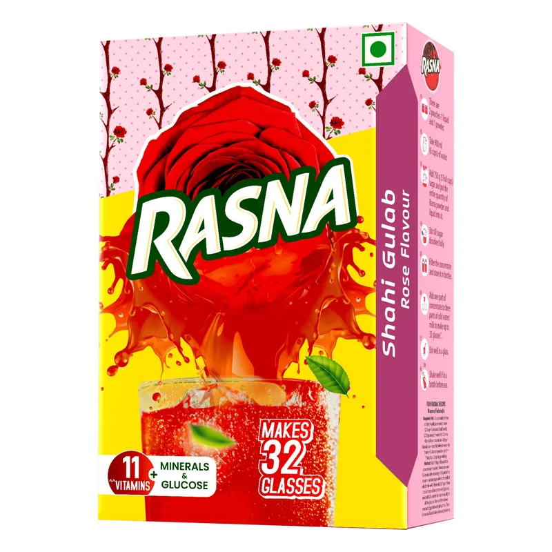 Rasna Fruit Fun Concentrate - Shahi Gulab (32 Glasses)