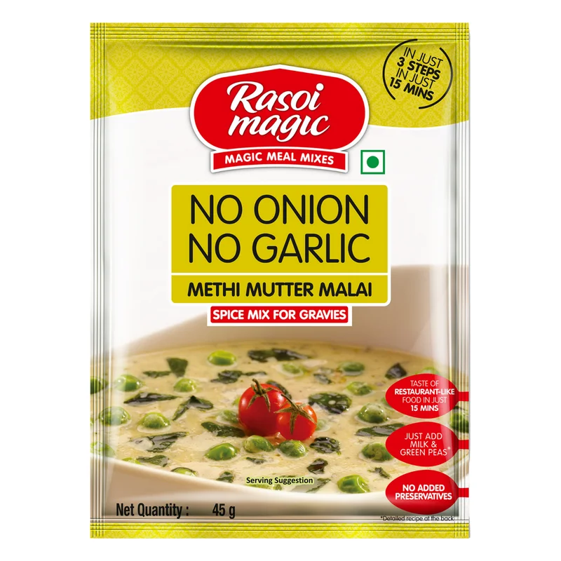 Rasoi Magic No Onion No Garlic Methi Mutter Malai