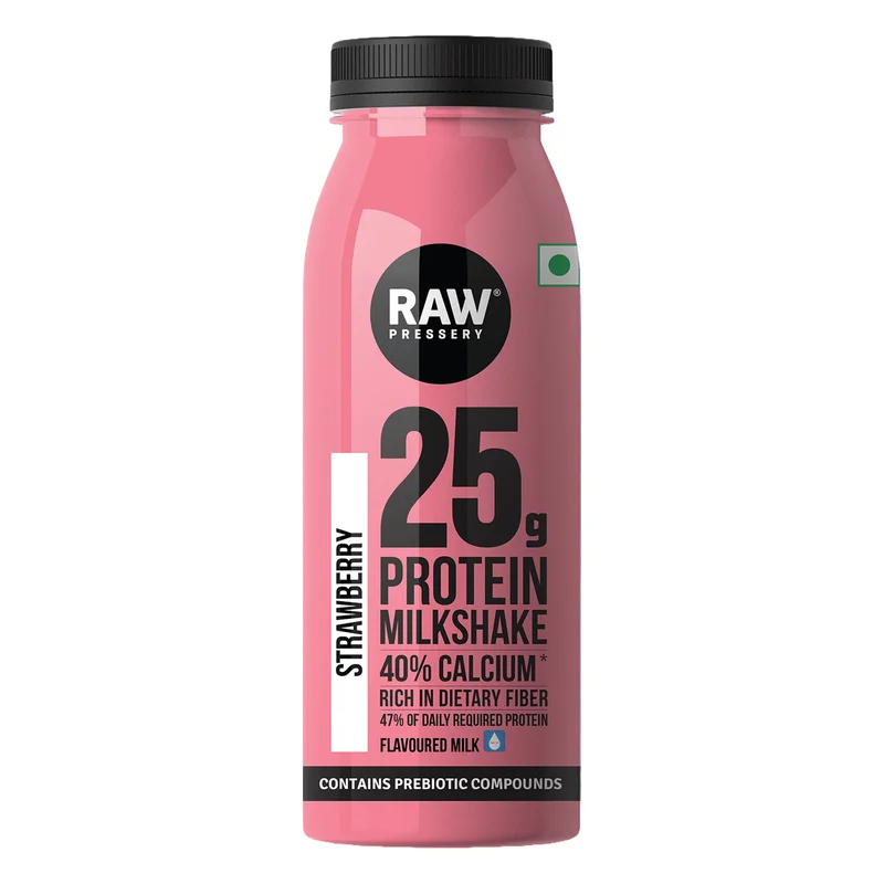 Raw Pressery Strawberry Protein Milkshake