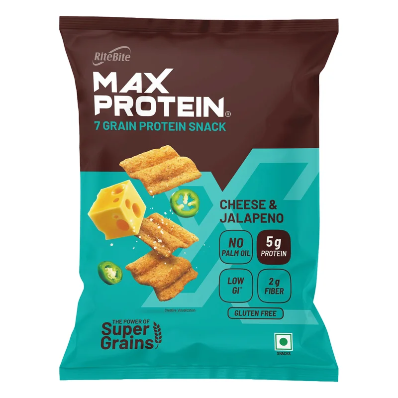 RiteBite Max Protein 7 Grain Snack - Cheese & Jalapeno