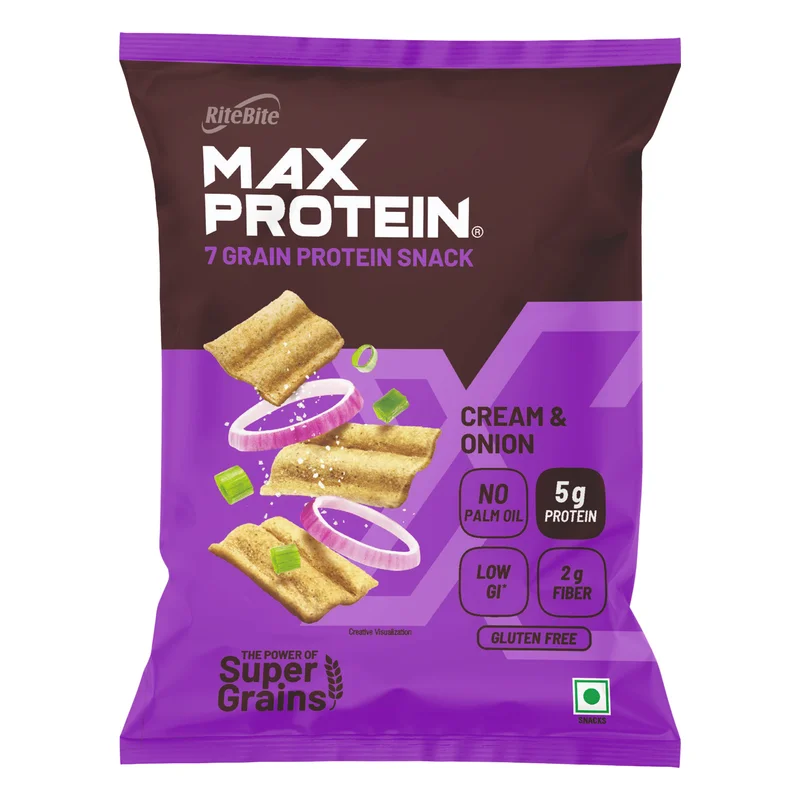 RiteBite Max Protein 7 Grain Snack - Cream & Onion