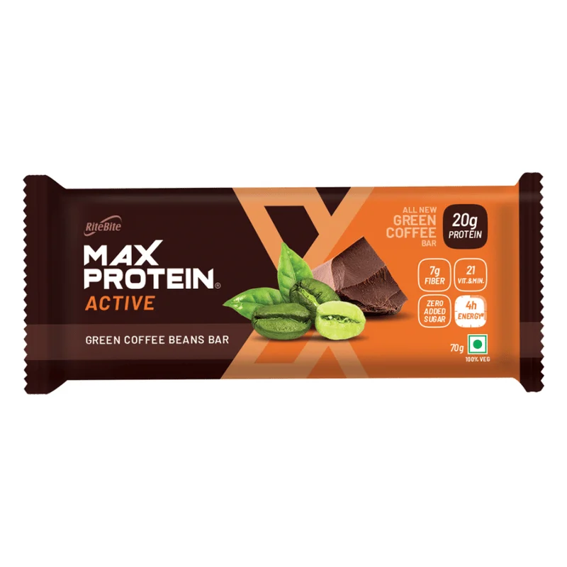 RiteBite Max Protein Active 20g Bar - Green Coffee