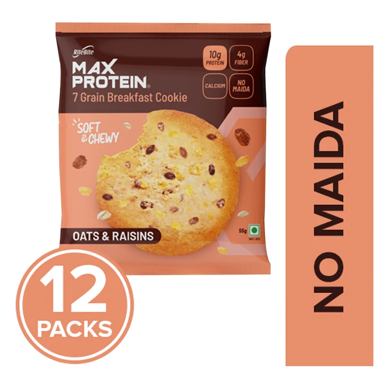 RiteBite Max Protein Breakfast Cookie - Oats & Raisins