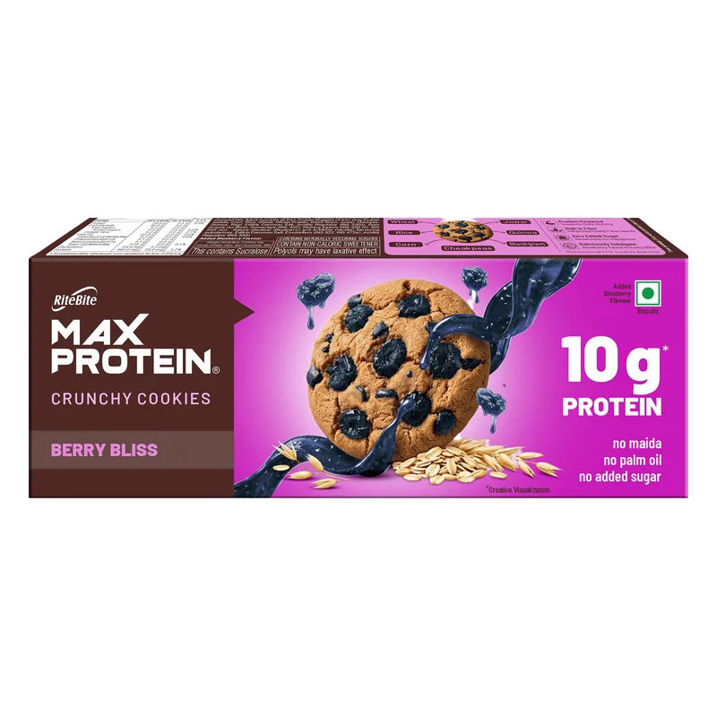 RiteBite Max Protein Crunchy Cookies - Berry Bliss