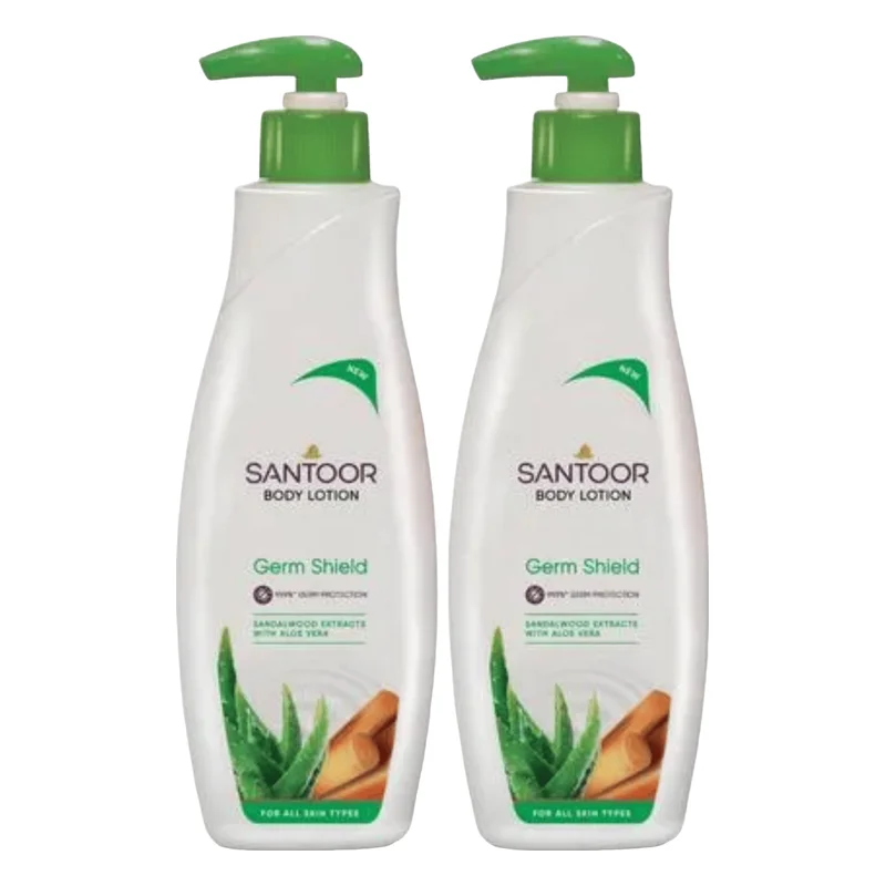 Santoor Germ Shield Sandal & Aloe Body Lotion