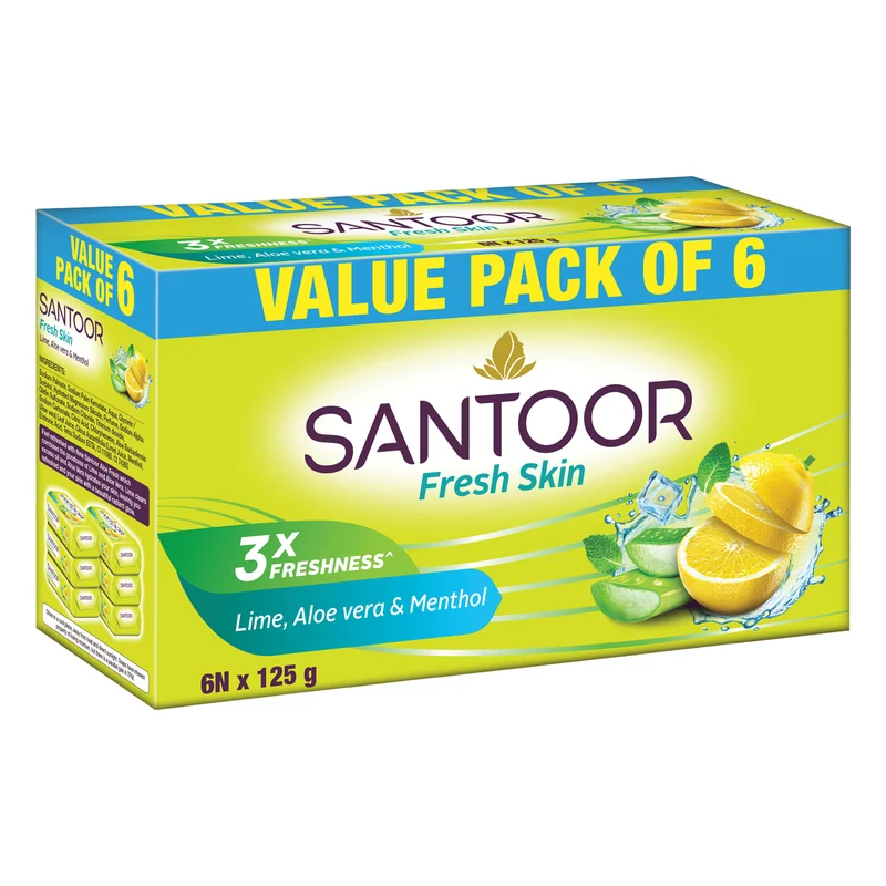Santoor Lime & Aloe Vera Soap