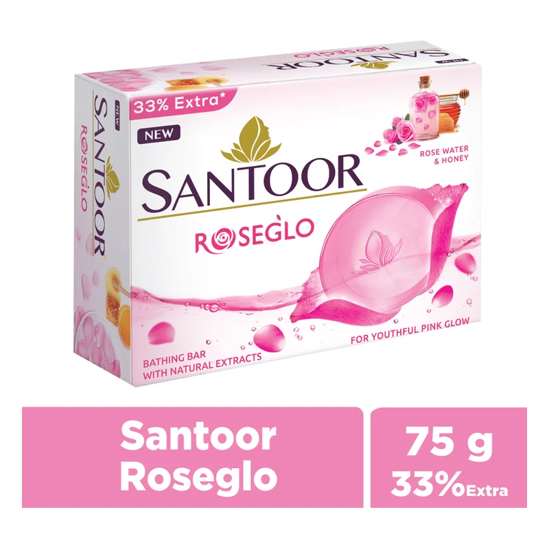 Santoor Rose Glo Soap