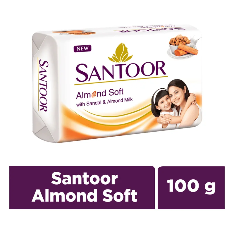 Santoor Sandal & Almond Milk Soap