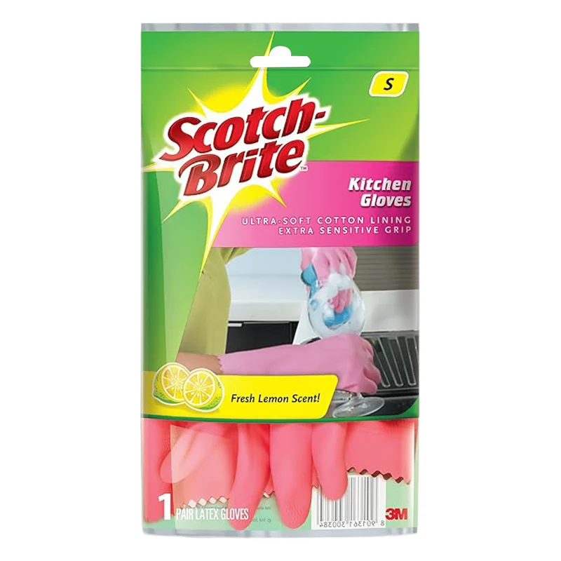 Scotch-Brite Latex Kitchen Gloves - Small