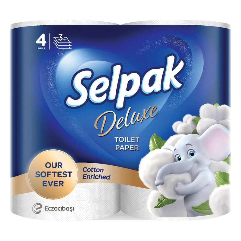 Selpak Deluxe Cotton Enriched Toilet Paper - 3 Ply