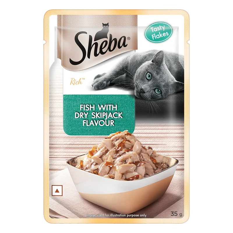 Sheba Rich Wet Cat Food - Fish with Dry Skipjack
