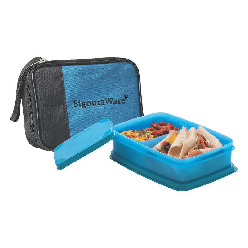 Signoraware Compact Small Lunch Box with Bag