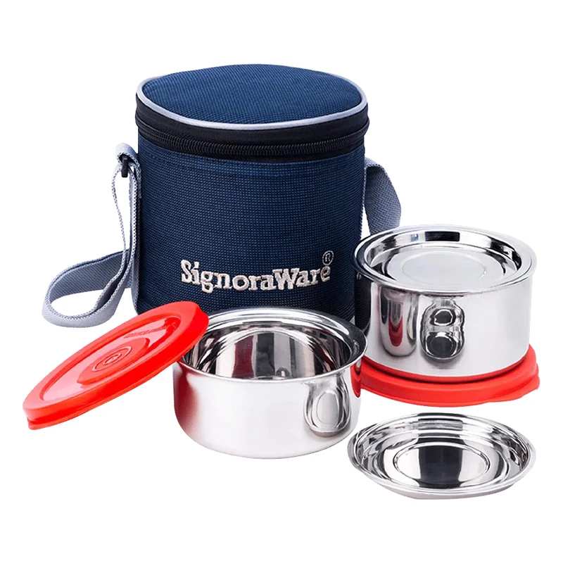 Signoraware Executive Twin Wall Steel Lunch Box Set