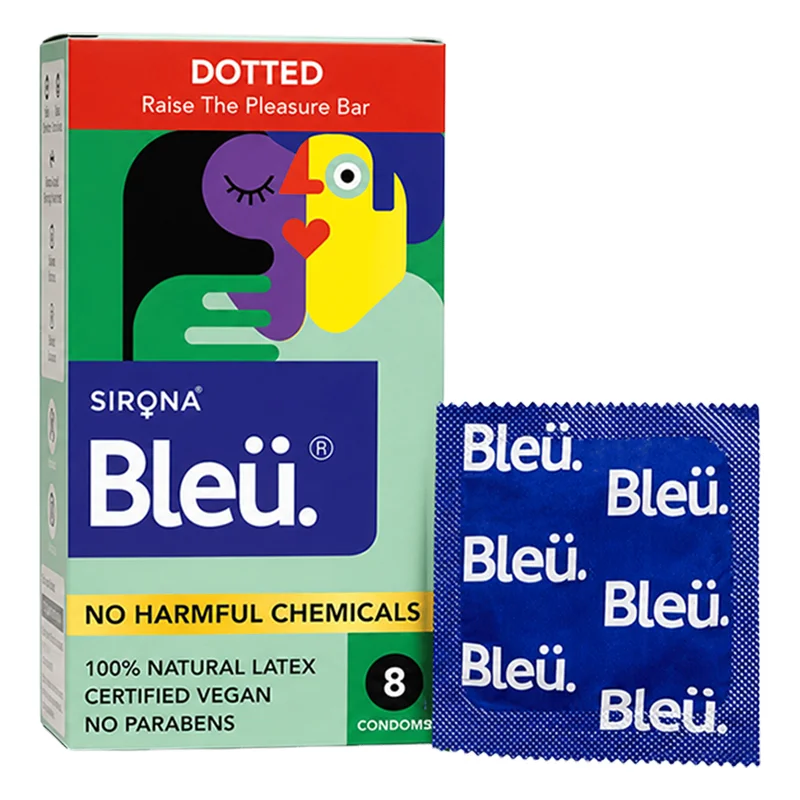 Sirona Bleu Dotted Condoms