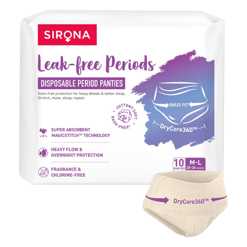 Sirona Disposable Period Panties - M-L