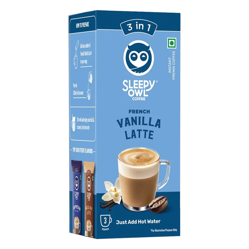 Sleepy Owl 3 In 1 French Vanilla Latte Instant Coffee Premix