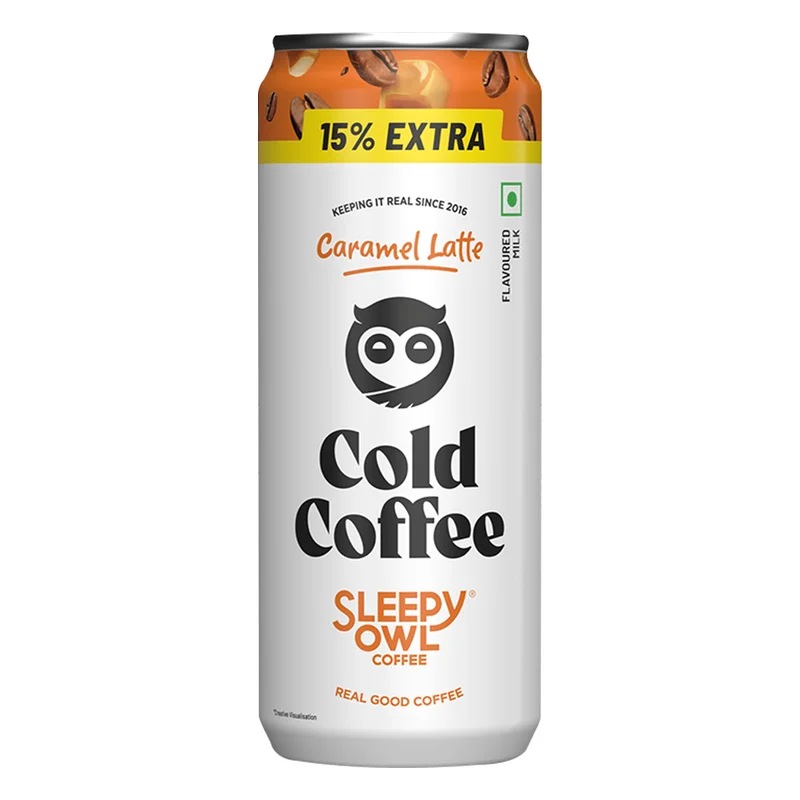 Sleepy Owl Caramel Latte Cold Coffee