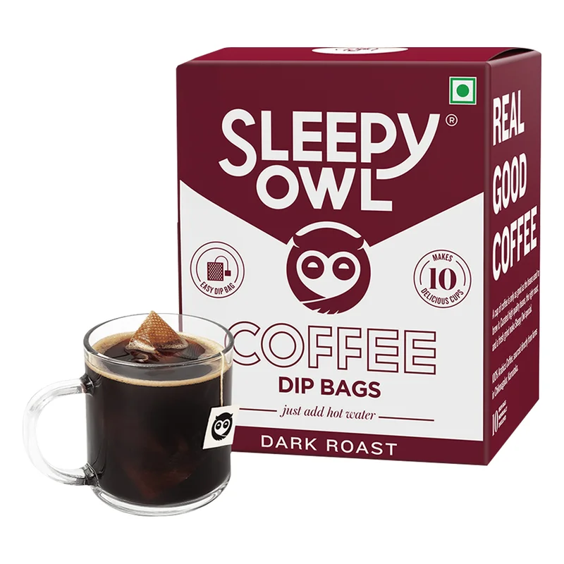 Sleepy Owl Dark Roast Hot Brew Coffee Bags