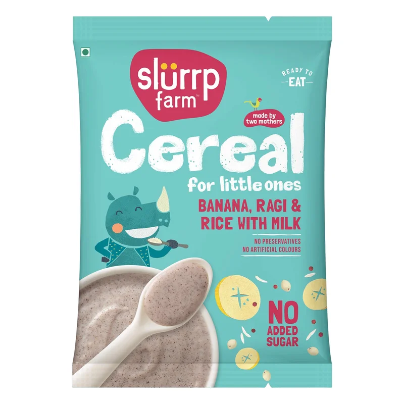 Slurrp Farm Banana Ragi & Rice With Milk Cereal