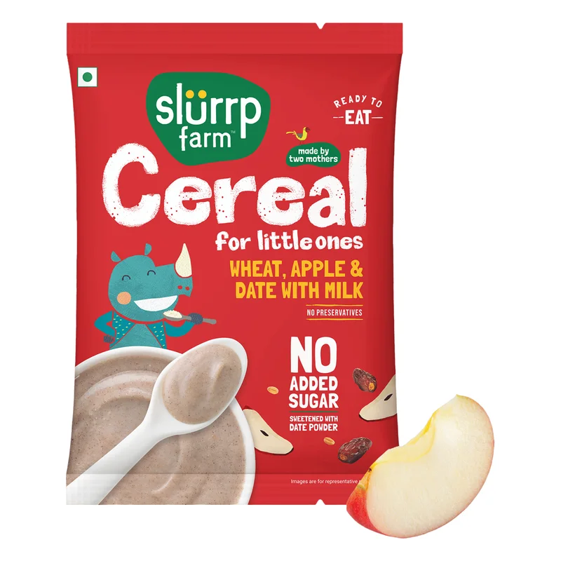 Slurrp Farm Wheat Apple & Date With Milk Cereal