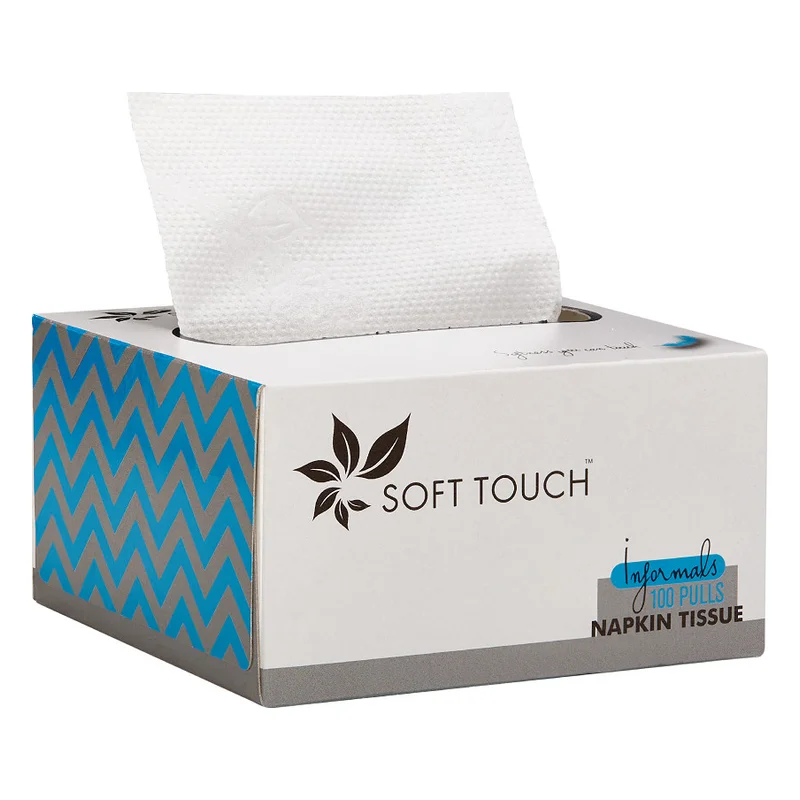 Soft Touch Informal Facial Napkin Tissues - 2 Ply