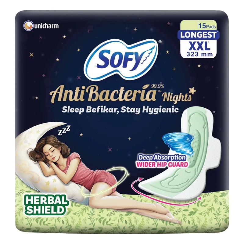 Sofy Anti-Bacteria Nights Pads Longest XXL
