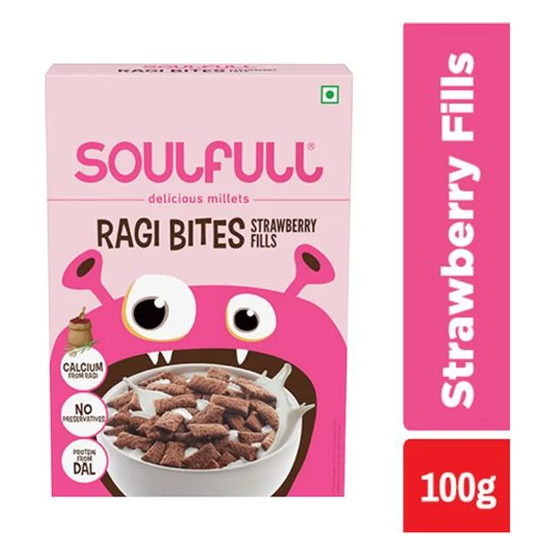 Soulfull Ragi Bites - Strawberry Fills
