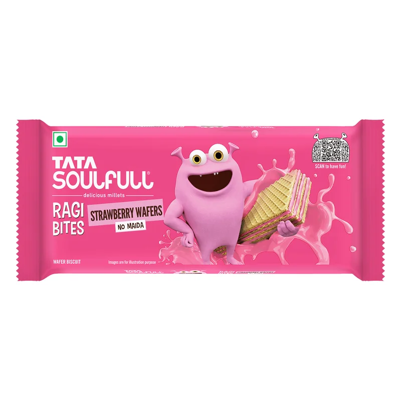 Soulfull Ragi Bites Wafers - Strawberry