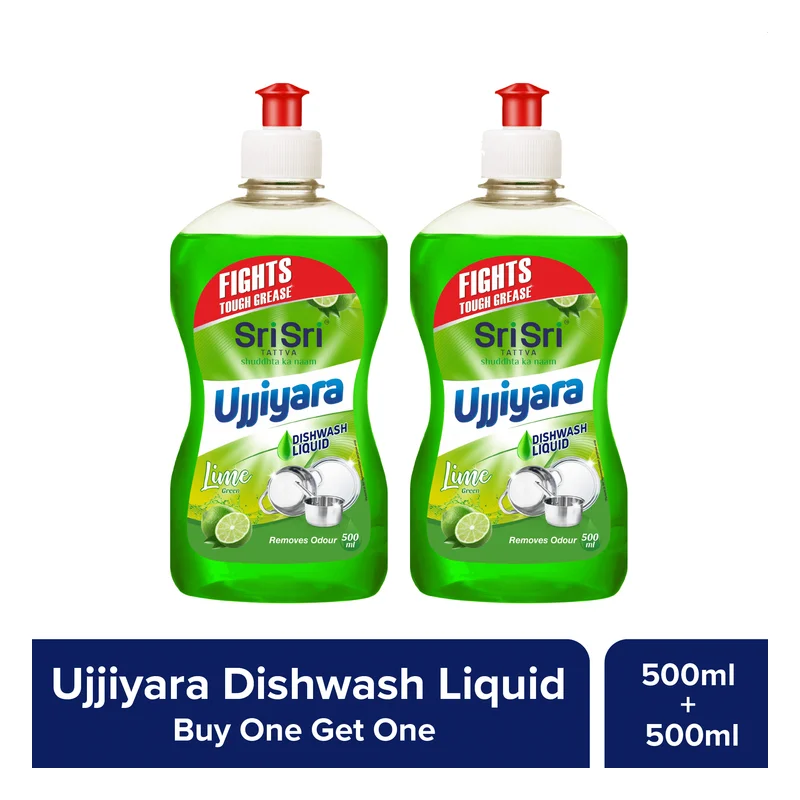 Sri Sri Tattva Ujjiyara Liquid Dishwash Lime Green