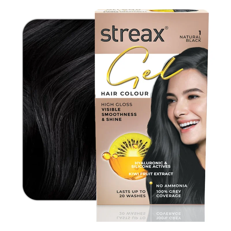 Streax Gel Hair Colour 1 Natural Black