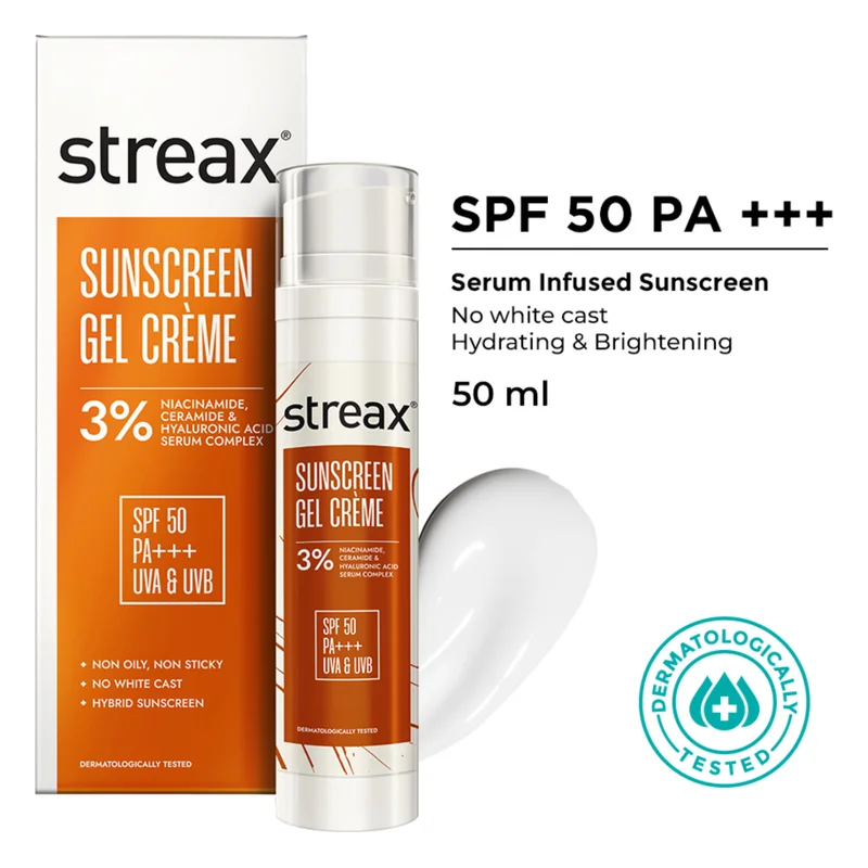 Streax Sunscreen Gel Creme SPF 50 PA+++