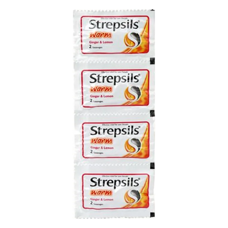 Strepsils Warm Ginger & Lemon Lozenges