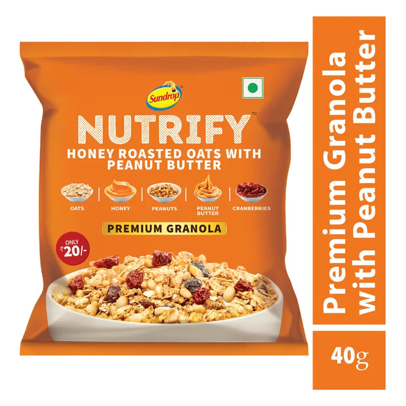 Sundrop Nutrify Honey Roasted Oats Granola With Peanut Butter