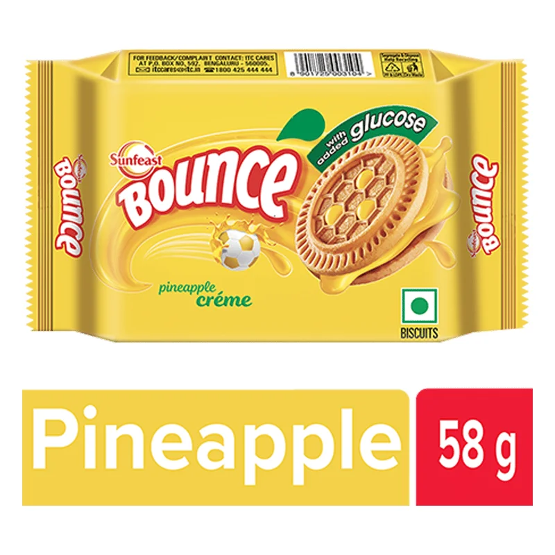 Sunfeast Bounce Pineapple Creme Biscuits