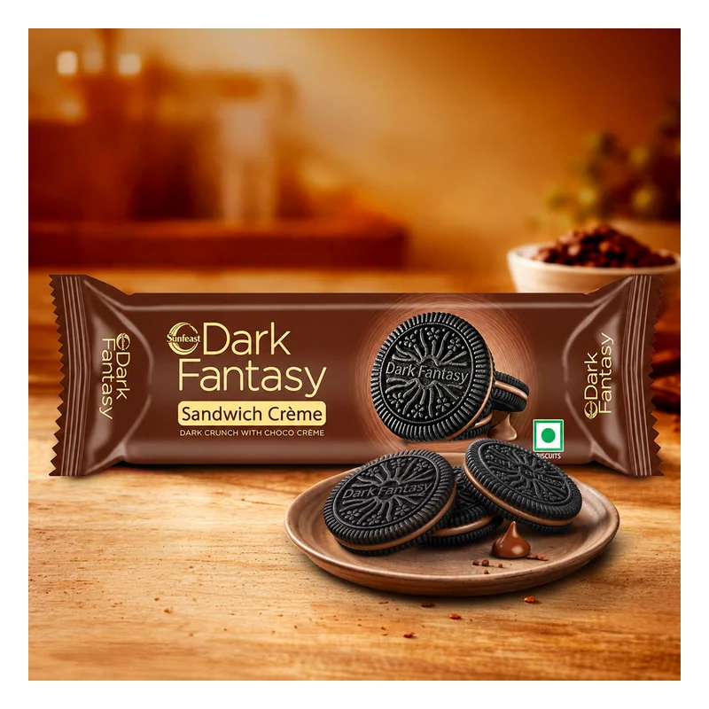 Sunfeast Dark Fantasy Dark Crunch Choco Creme Sandwich