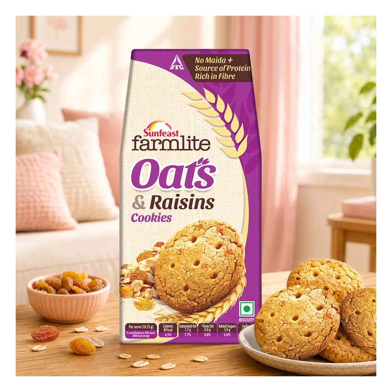 Sunfeast Farmlite Oats & Raisins Cookies