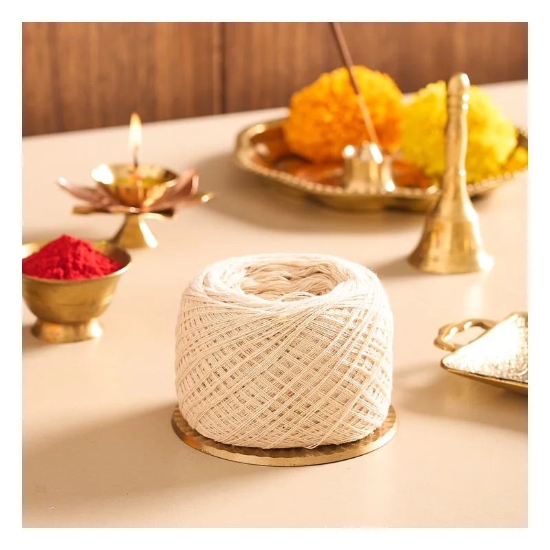 Svasti Janeu White Cotton Thread Roll