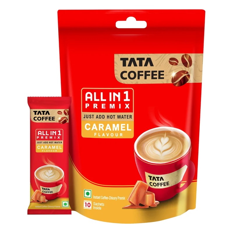 Tata Coffee All-In-1 Caramel Instant Coffee-Chicory Premix