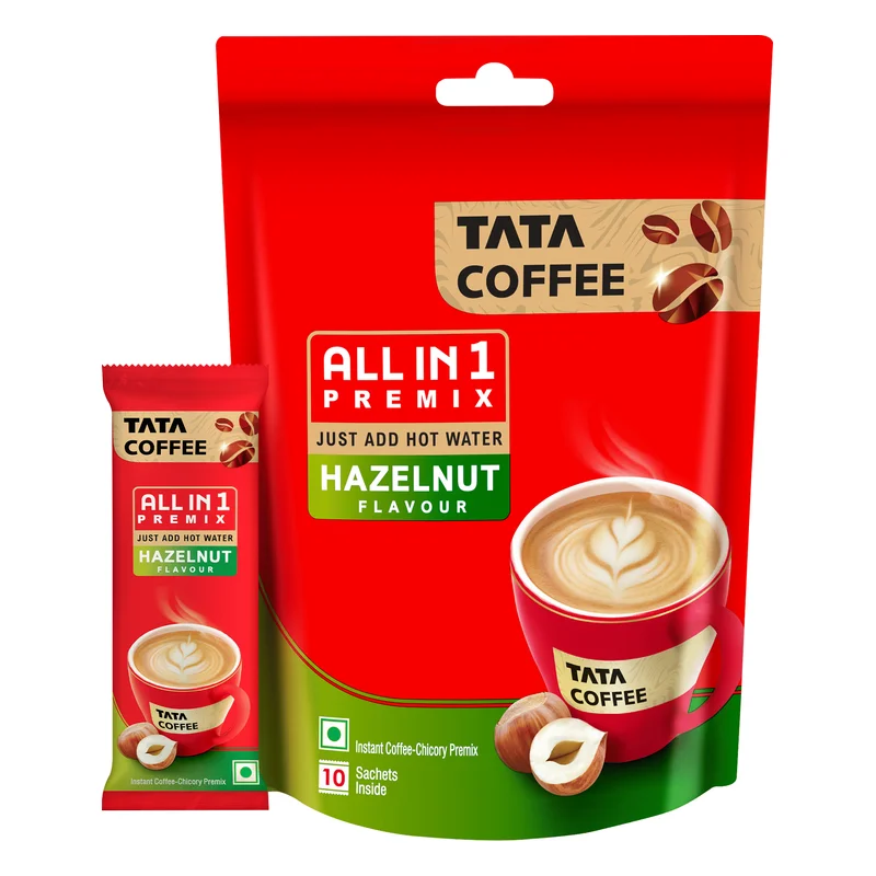 Tata Coffee All-In-1 Hazelnut Instant Coffee-Chicory Premix