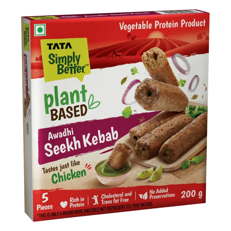 Tata Simply Better Plant-Based Chicken Awadhi Seekh Kebab