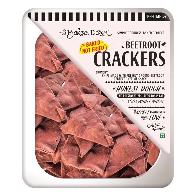 The Baker's Dozen Beetroot Crackers - Wholewheat